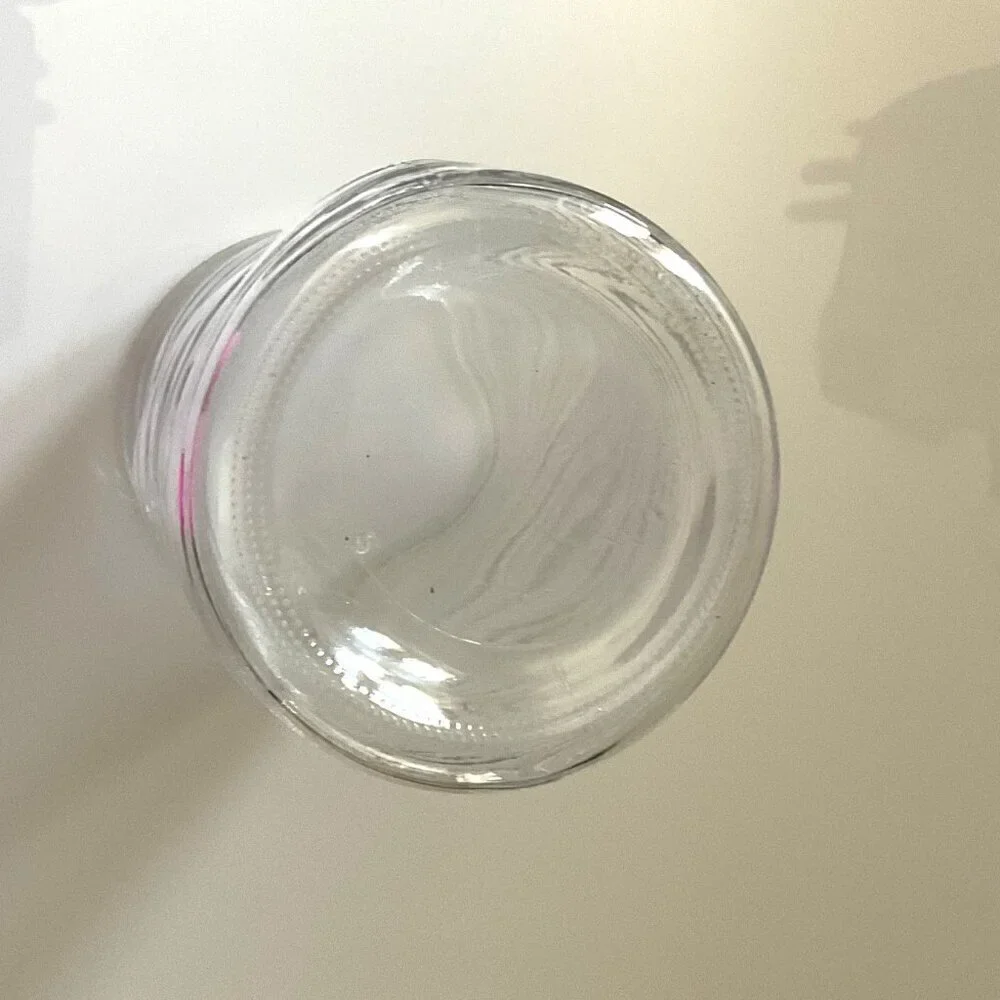 GLASS CONCAVED WAVY RIBBED VASE DIY